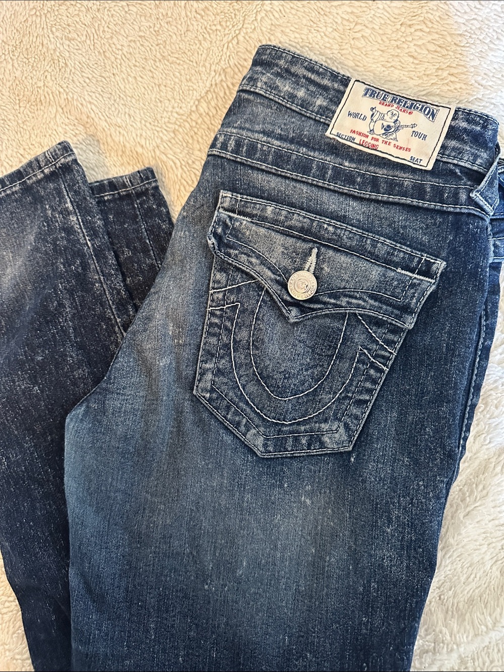 True Religion Halle Super T Bootcut Jeans Blue Waist 30